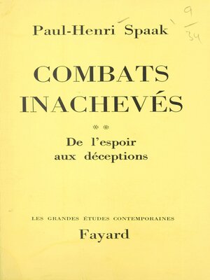 cover image of Combats inachevés (2)